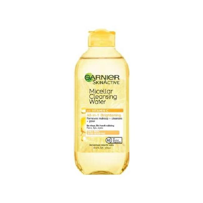 Moist Mall Garnier SkinActive Micellar Water with Vitamin C Facial Cleanser Makeup Remover 13.5 fl oz (400mL) 1 Piece (Package type may vary)