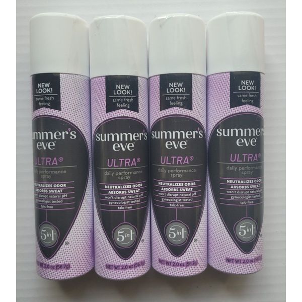 Summer's Eve Feminine Deodorant Spray ULTRA Strength 2 oz ( 4 pack ) Freshening!