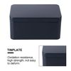 Zerodeko Rectangular tinplate box, mini portable tea storage container, metal storage box organizer for bead candy storage, black
