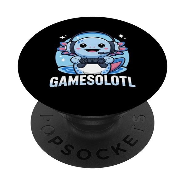 Gamesolotl Axolotl Gaming Fun Headset Joy PopSockets Adhesive PopGrip