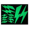 Glow in The Dark Lightning Bolt (Assorted) Self Adhesive Vinyl Wall Stickers