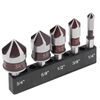 ChgImposs 5PCS Countersink Drill Bit Set, High Speed Steel Countersink Bits, 82 Degree Countersunk Bits, 1/4-Inch Hex Shank Countersunk Bit Set with Bit Holder