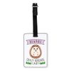 Gift Base Beware Crazy Hedgehog Lady Visual Luggage Tag with Black Strap