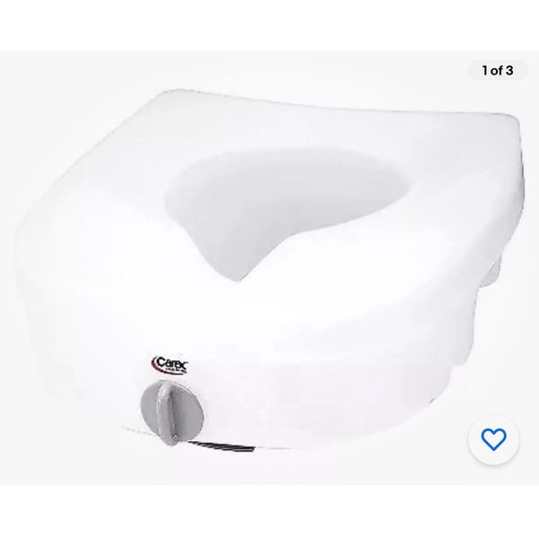 New In Shipping Box Carex E-Z Lock Raised Toilet Seat - White