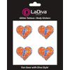 Florida Gators Heart Glitter Tattoo 4-pack