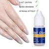 5 Pcs 3g Bottles Extra Strong Super Strong Quick Dry False Fake Nail Glue For Nail Tips Rhinestones Nail Art Decoration Nail Glue - Professional Salon & Home Use