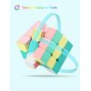 ROXENDA Speed Cube Set, 2X2 3X3 Pyramid Speed Cube Stickerless Fast Cube with Instruction (Macaron cube set)