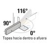 Hermex BIP-153 Double action floor hinge, chromed steel