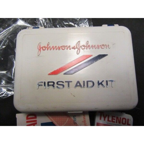 Johnson & Johnson First Aid Kit, Plastic Cover, With Contents      J21