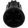 6mm D-Shaft Hole Black Rotary Encoder Control Knob Without Position Indicator Pack of 10