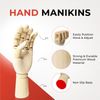 Small Wooden Left Hand Manikin 18cm (7")