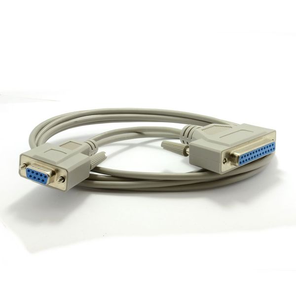 kenable D9 Serial Female Socket to D25 Female NULL Printer Cable 2m [2 metres]