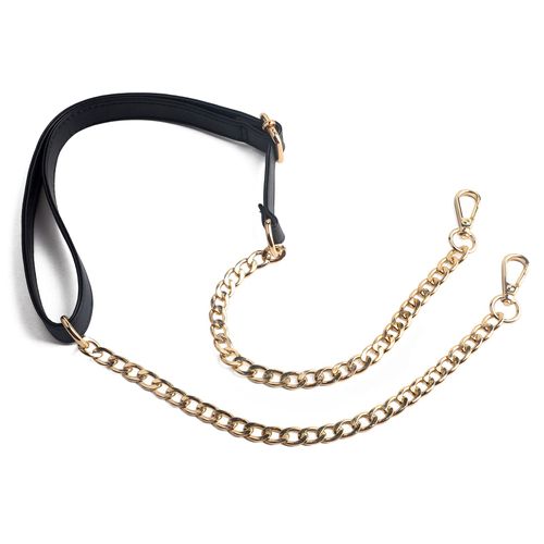 Beaulegan Handbag Chain Strap Adjustable - Replacement for Shoulder Crossbody Bag, 140 cm Long (Black/Gold)