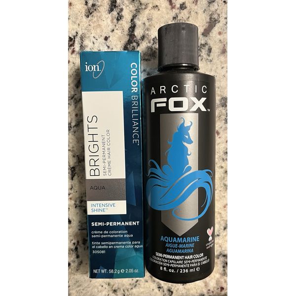 (Aqua Blue) Semi-Permanent Hair Color Bundle - BRAND NEW/SEALED! Arctic Fox, Ion