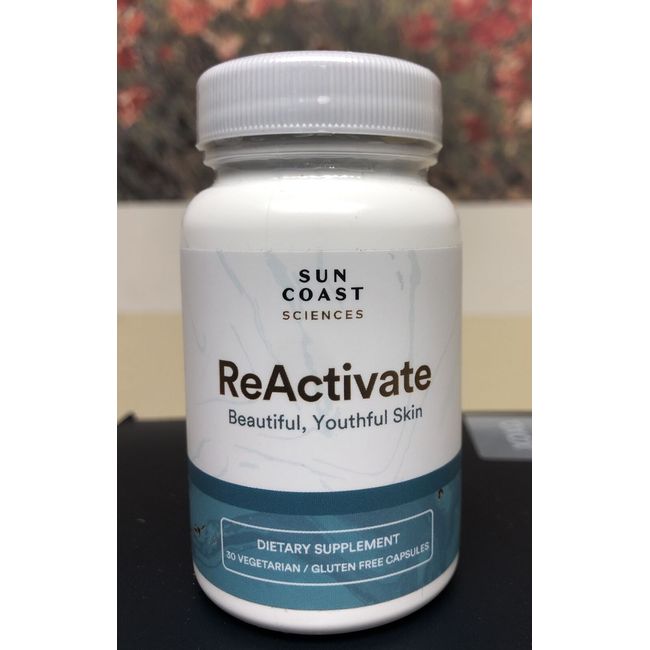 Sun Coast Sciences ReActivate for beautiful youthful skin 30 caps.  EXP. 09/25