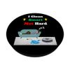 Robot mop funny clean smart too lazy for housework quote PopSockets Swappable PopGrip