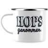 JUNIWORDS Enamel Mug Hops Taken Silver Cup Rim