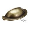 Sourcingmap Cup Drawer Pulls, Kitchen Cabinet Dresser Pull Handles Bronze Tone, 2.71" Hole Centers, 2 Pack