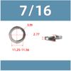 binifiMux 50pcs 7/16" Spring Lock Washers 304 Stainless Steel