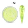 Glitter Color Acrylic Polymer Dipping Powder #2 Lemon Lime