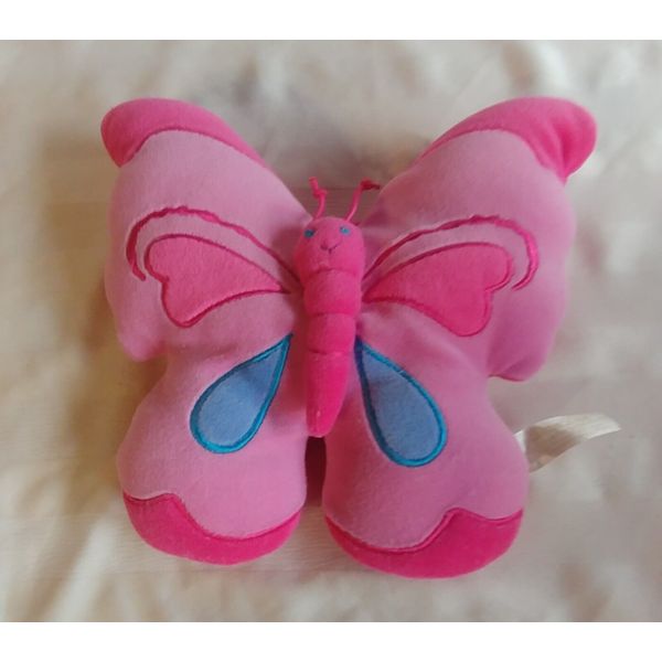 Dan Dee Butterfly mini travel pillow pink with blue