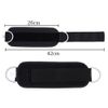 Double D-ring Ankle Cuff Straps Adjustable Leg Weight Wrist Belt for Cable Machine Attachment, 1Pair (Black)