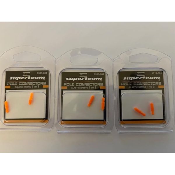 Fishing pole elastic connectors size 1to3 6 i Pack