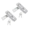 Xnrtop Electric Cabinet Panel Pop Up Lock Push Button Door Cam Lock Silver with Keys (Silver, Keys)