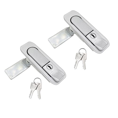 Xnrtop Electric Cabinet Panel Pop Up Lock Push Button Door Cam Lock Silver with Keys (Silver, Keys)