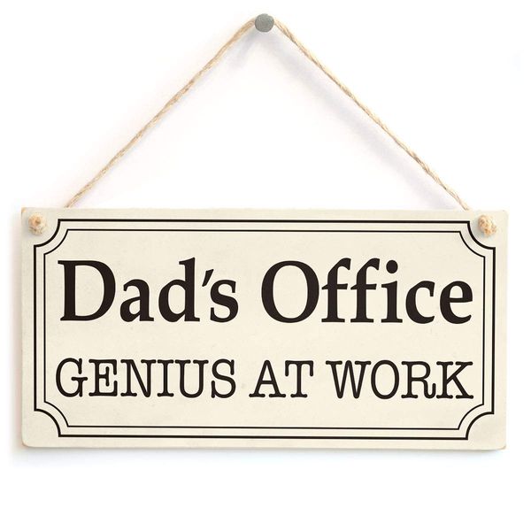 Dad's Office Genius at Work - Home Office Sign