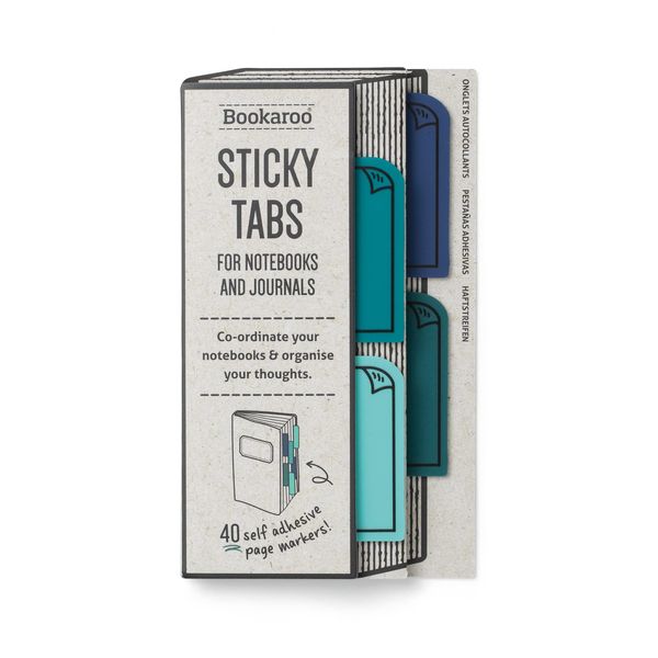 IF Bookaroo Sticky Tabs - Blues, White