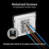 BG Electrical Single Intermediate Wall Light Switch, Screwless Front Plate, Round Edges, Evolve, Matt Black, 20A, 16AX, PCDMB13B