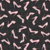 David Textiles Shoe Dance W/Glitter Black Fabric Fabric by the Yard