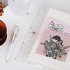 Bncxdc A5 Ring Binder, A5 Binder, 2 Pack, Clear Waterproof PVC, 6-Ring Soft Notebook Loose Leaf Binding Covers, Refillable, Round Ring, with Snap Button Closure,23.5x17cm(Daisy)