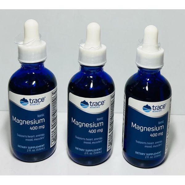 Trace Minerals Research Ionic Magnesium 2 Oz 400 mg ✅3 PACK