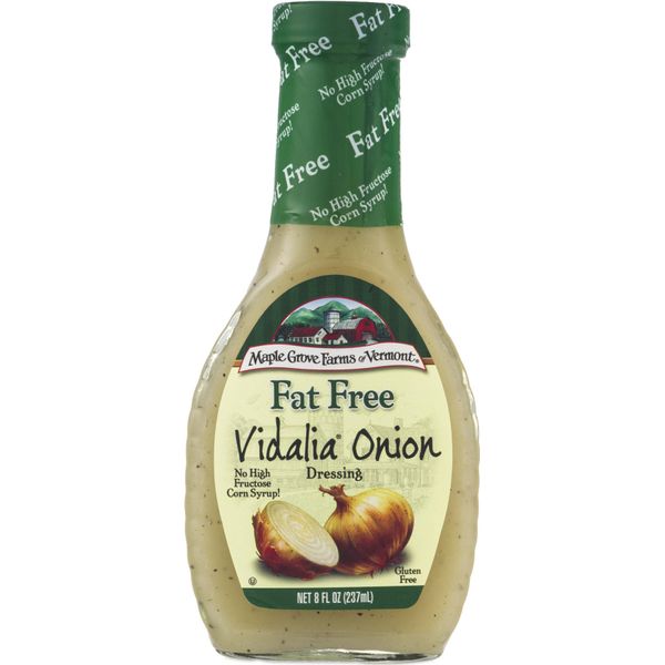 Maple Grove Farms Fat Free Salad Dressing, Vidalia Onion, 8 Ounce (Pack of 12)