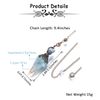 JOVIVI Aquamarine Dowsing Pendulum Crystal Healing Blue Hexagonal Gemstone Crystals Point Pendulum for Divination Scrying Dowser