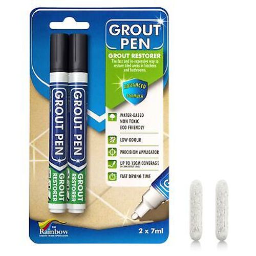 Grout Pen Black Tile Paint Marker: Waterproof Tile Grout Colorant w/ Extra Tips