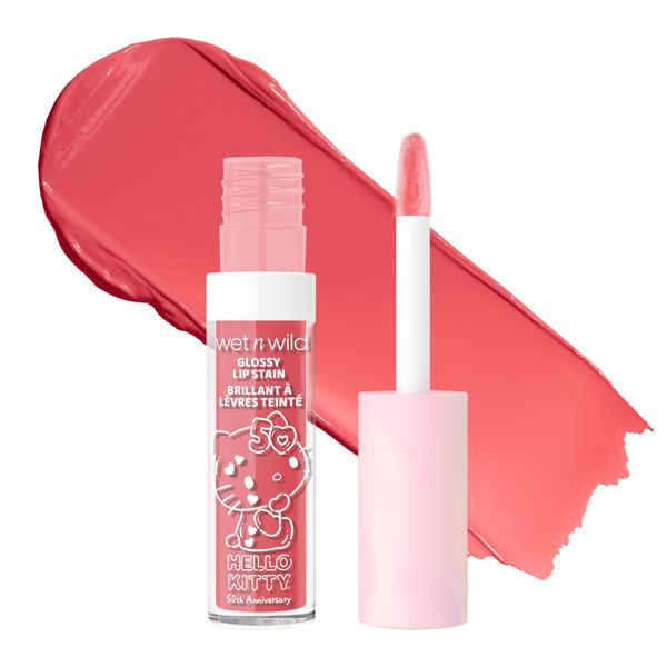 wet n wild Hello Kitty Glossy Lip Stain, Warm Apple Pie Lightly Scented, Nourishing New Glossy Finish Formula, Cruelty-Free & Vegan - So Sweet