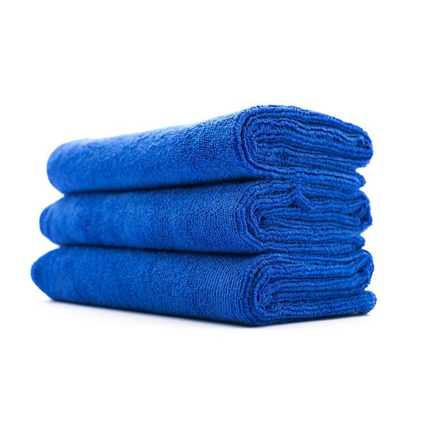 The Rag Company - Sport & Workout Towel - Gym, Exercise, Fitness, Spa, Ultra Soft, Super Absorbent, Fast Drying Premium Microfiber, 320gsm, 16in x 27in, Royal Blue (3-Pack)