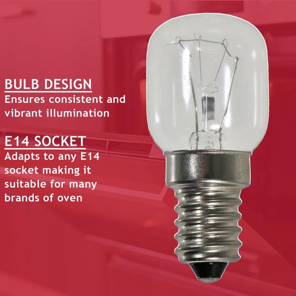 SPARES2GO Light Bulb Lamp for Bosch Oven Cooker (25w, SES, E14)