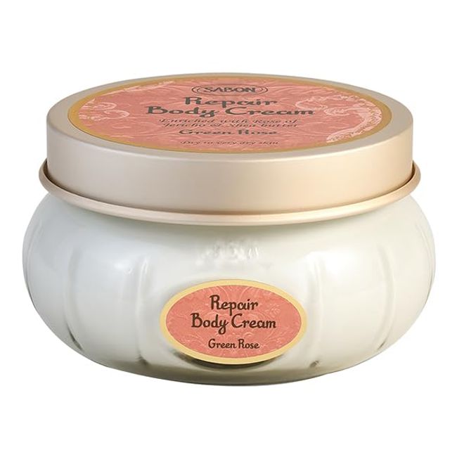 SABON Repair Body Cream, Green, Rose, 7.8 fl oz (200 ml)