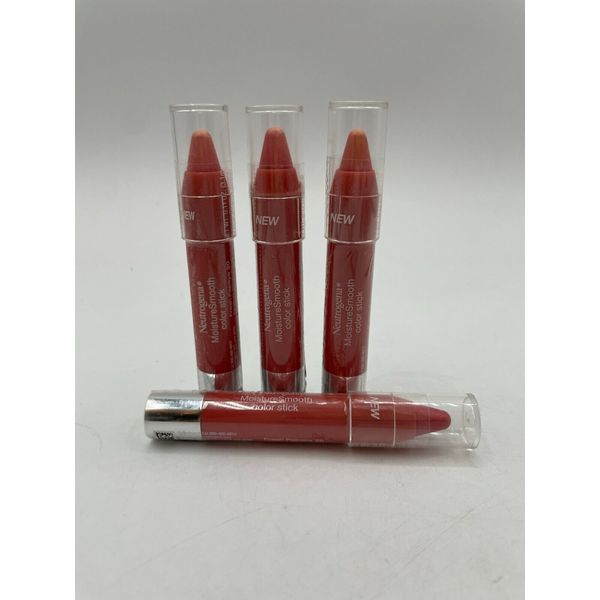 4x Defective Neutrogena MoistureSmooth Color Stick - Fresh Papaya 20 0.11 oz