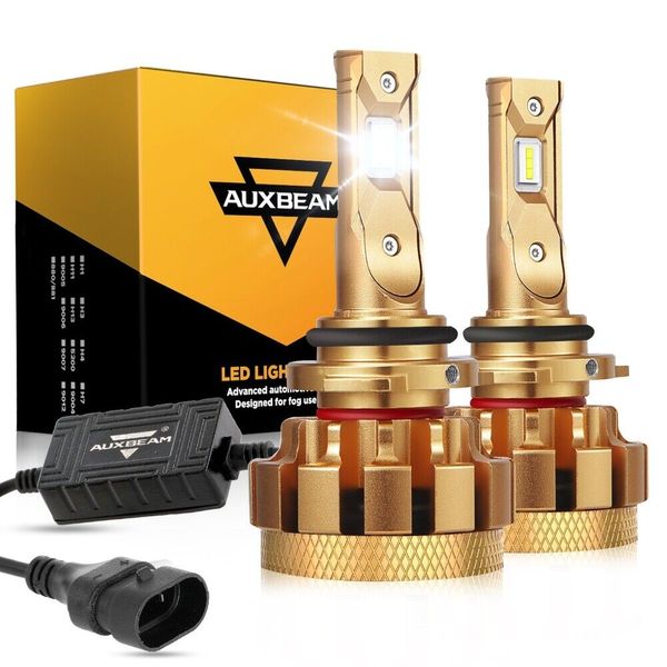 AUXBEAM 9006 HB4 LED Headlight Bulb Conversion Kit Low Beam 6000K Super Bright
