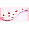 Red Spots Spoon Rest Ceramic Porcelain Large Spoon Hand Decorated in UK