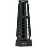 FIBAsource 12 port Cat6 Patch Panel 10G Support, Network Patch Panel UTP 10 inch, Wallmount 1U Ethernet Patch Panel Punch Down Block for Cat6, Cat5e, Cat5 Cabling (12 Port)
