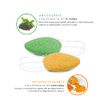 Casalfe Konjac Natural Facial Sponge 100% Biodegradable for Gentle Exfoliation - Contains Antioxidant Tea, Green