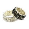 Lincoln Diamante Plaiting Bands Black 5 per bag