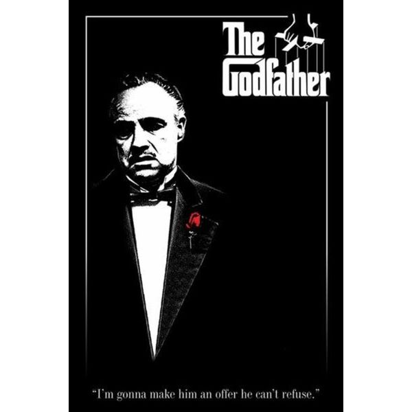 Pyramid America The Godfather Red Rose Movie Quote Cool Wall Decor Art Print Poster 24x36