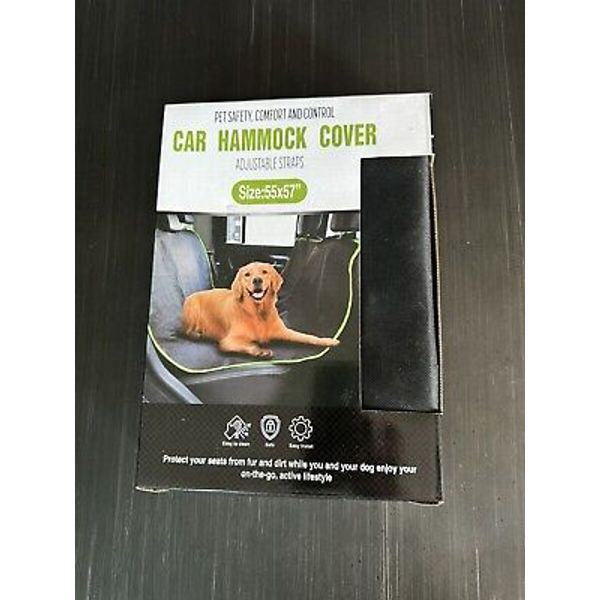 OBO Dog Hammock Car Back Seat Cover for Pets 55" x 57" Universal Black New NIB